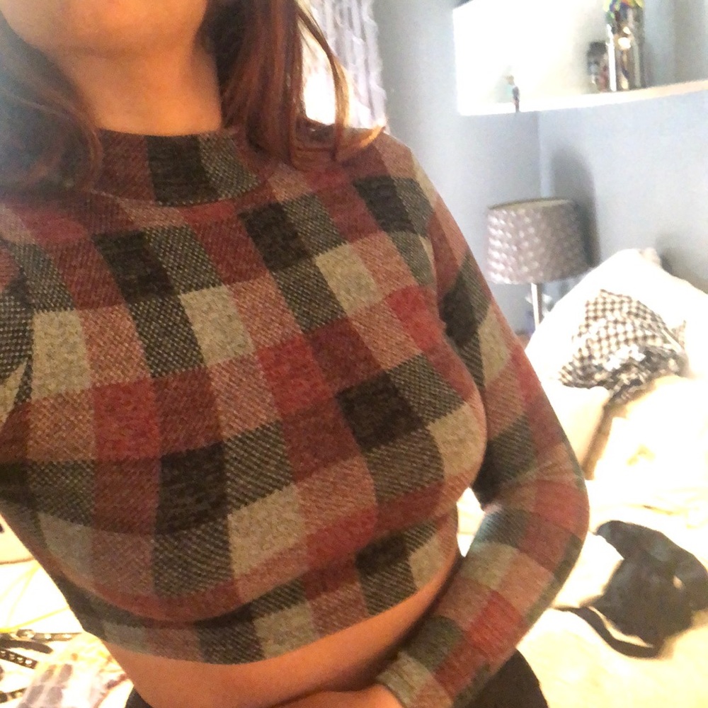 Plaid crop top FN